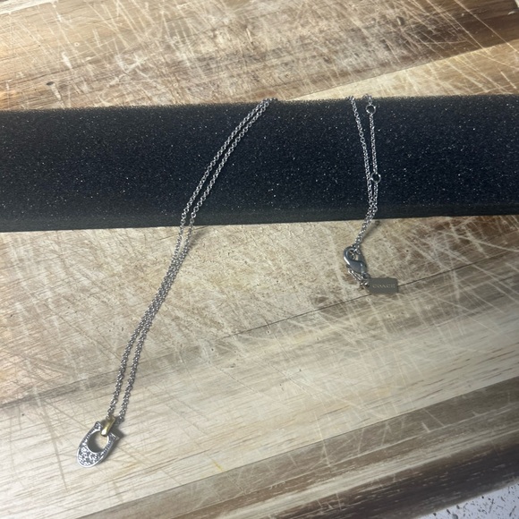 Coach Two-Tone Pendant Necklace - Picture 4 of 5